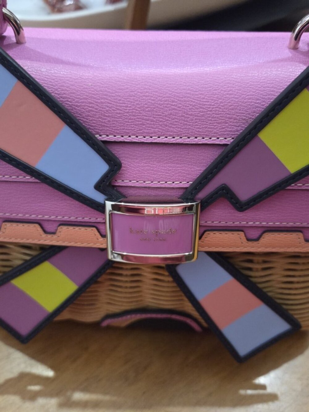 Kate Spade New york Tee Time Wicker 3D Windmill Top-handle Bag - Picture 2 of 5